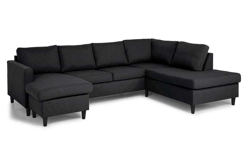 U-soffa Yen med Divan Vänster - Grå - 4 sits soffa med divan - U-soffa