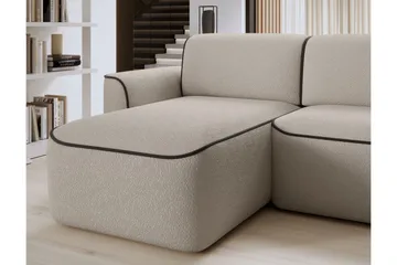 Ume 4-sits Soffa med Divan - Beige - Möbler - Soffa - Divansoffa & schäslongsoffa - 4 sits soffa med divan