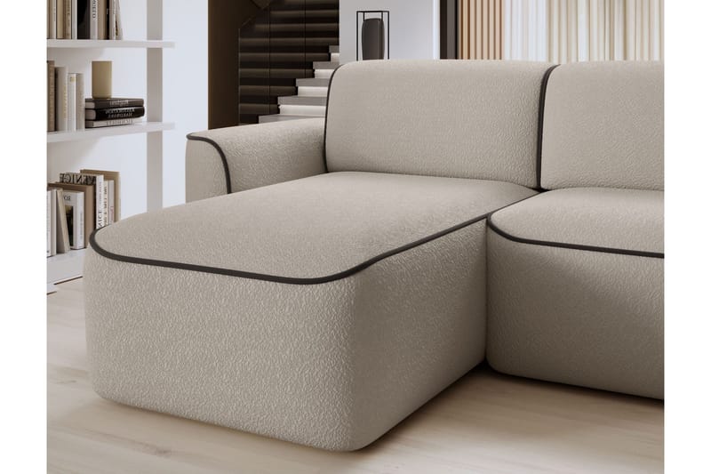 Ume 4-sits Soffa med Divan - Beige - Möbler - Soffa - Divansoffa & schäslongsoffa - 4 sits soffa med divan