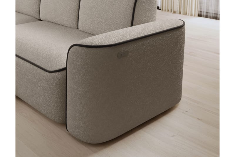 Ume 4-sits Soffa med Divan - Beige - Möbler - Soffa - Divansoffa & schäslongsoffa - 4 sits soffa med divan