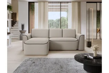 Ume 4-sits Soffa med Divan - Beige - Möbler - Soffa - Divansoffa & schäslongsoffa - 4 sits soffa med divan