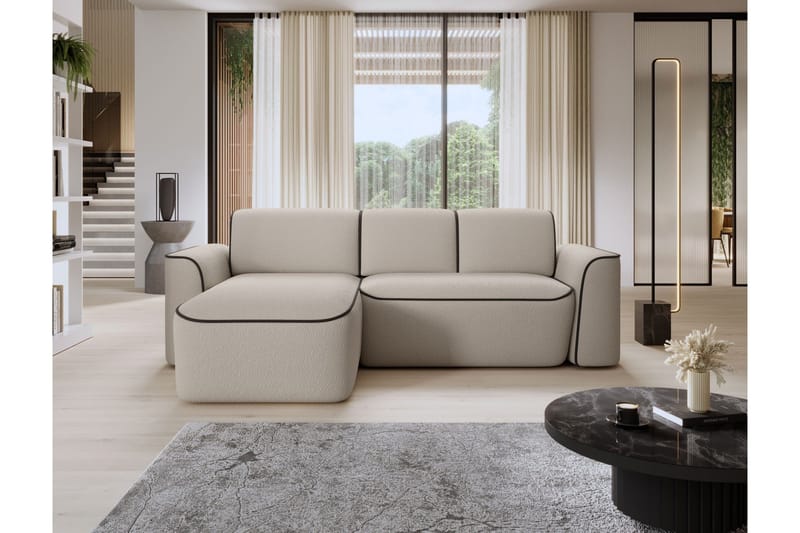 Ume 4-sits Soffa med Divan - Beige - Möbler - Soffa - Divansoffa & schäslongsoffa - 4 sits soffa med divan