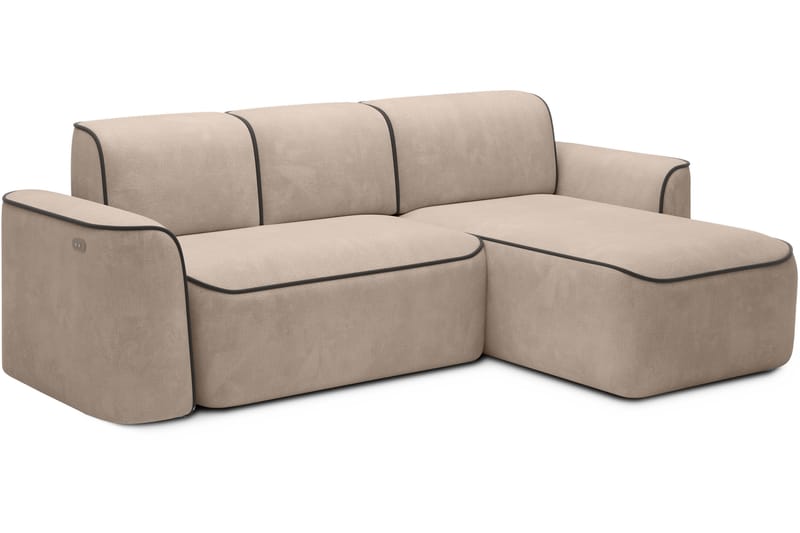 Ume 4-sits Soffa med Divan - Beige - Möbler - Soffa - Divansoffa & schäslongsoffa - 4 sits soffa med divan