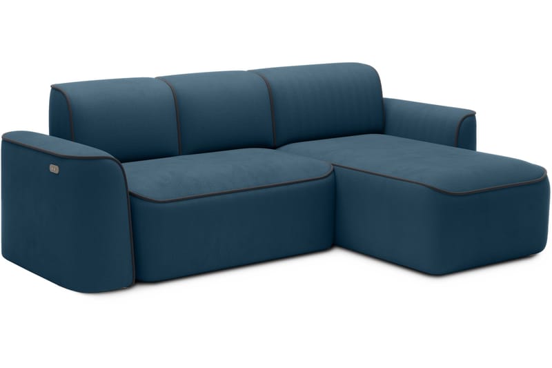 Ume 4-sits Soffa med Divan - Blå - Möbler - Soffa - Divansoffa & schäslongsoffa - 4 sits soffa med divan