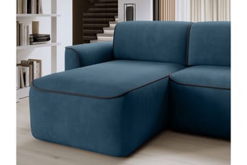 Ume 4-sits Soffa med Divan - Blå - Möbler - Soffa - Divansoffa & schäslongsoffa - 4 sits soffa med divan