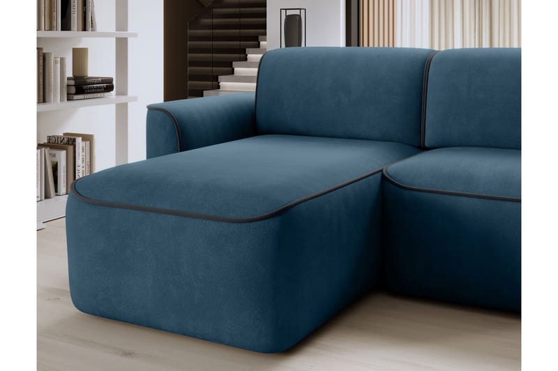 Ume 4-sits Soffa med Divan - Blå - Möbler - Soffa - Divansoffa & schäslongsoffa - 4 sits soffa med divan