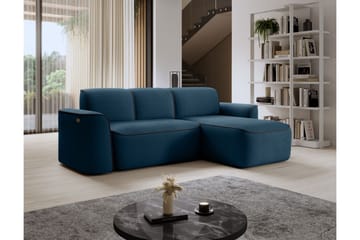 Ume 4-sits Soffa med Divan - Blå - Möbler - Soffa - Divansoffa & schäslongsoffa - 4 sits soffa med divan