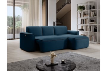 Ume 4-sits Soffa med Divan - Blå - Möbler - Soffa - Divansoffa & schäslongsoffa - 4 sits soffa med divan