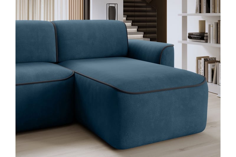 Ume 4-sits Soffa med Divan - Blå - Möbler - Soffa - Divansoffa & schäslongsoffa - 4 sits soffa med divan