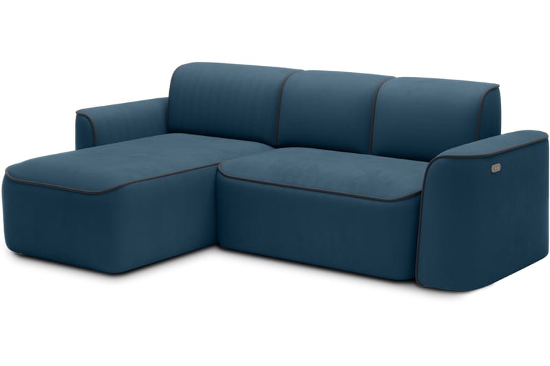 Ume 4-sits Soffa med Divan - Blå - Möbler - Soffa - Divansoffa & schäslongsoffa - 4 sits soffa med divan
