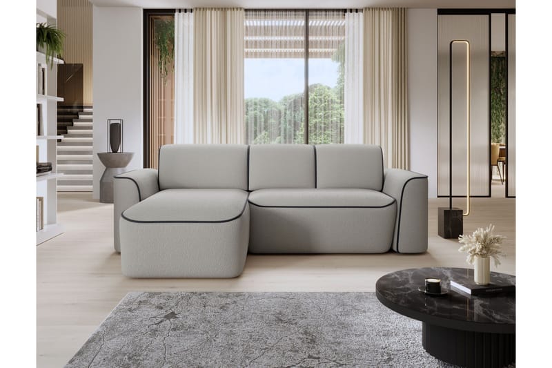 Ume 4-sits Soffa med Divan - Grå - Möbler - Soffa - Divansoffa & schäslongsoffa - 4 sits soffa med divan