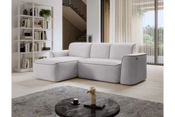 Ume 4-sits Soffa med Divan - Grå - Möbler - Soffa - Divansoffa & schäslongsoffa - 4 sits soffa med divan