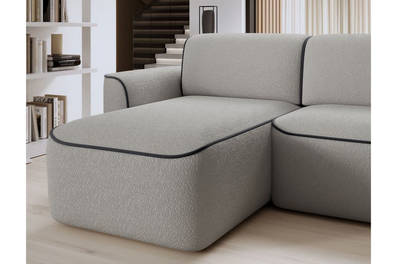 Ume 4-sits Soffa med Divan - Grå - Möbler - Soffa - Divansoffa & schäslongsoffa - 4 sits soffa med divan