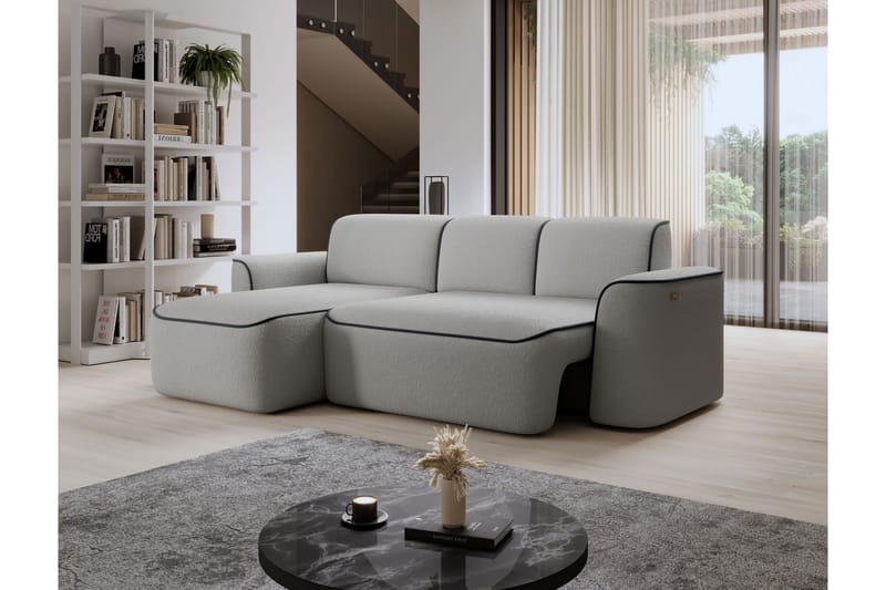 Ume 4-sits Soffa med Divan - Grå - Möbler - Soffa - Divansoffa & schäslongsoffa - 4 sits soffa med divan