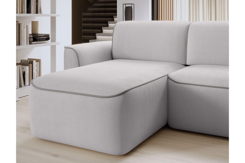 Ume 4-sits Soffa med Divan - Grå - Möbler - Soffa - Divansoffa & schäslongsoffa - 4 sits soffa med divan