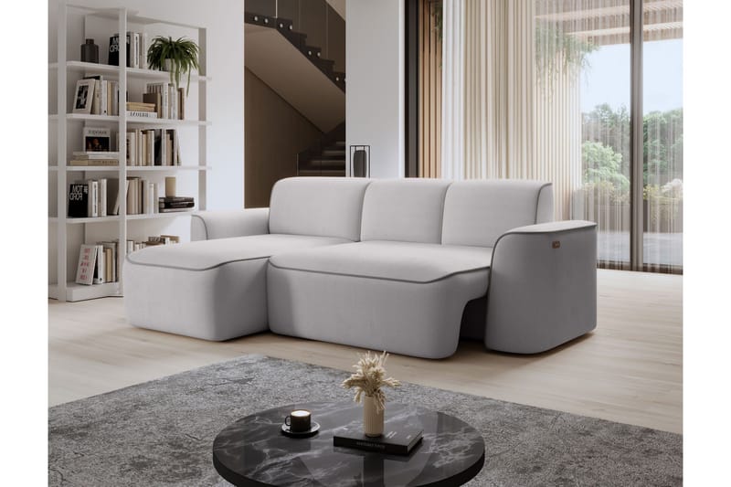 Ume 4-sits Soffa med Divan - Grå - Möbler - Soffa - Divansoffa & schäslongsoffa - 4 sits soffa med divan