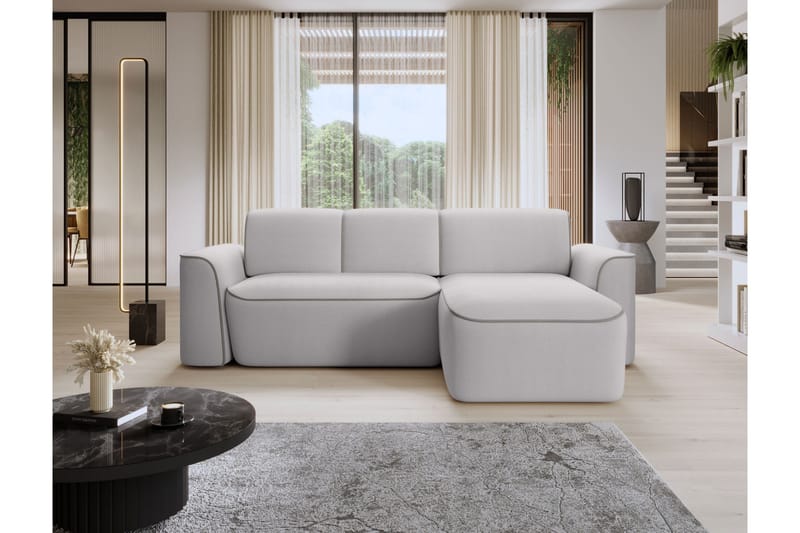 Ume 4-sits Soffa med Divan - Grå - Möbler - Soffa - Divansoffa & schäslongsoffa - 4 sits soffa med divan