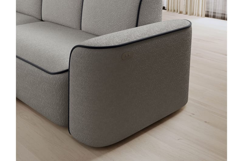 Ume 4-sits Soffa med Divan - Grå - Möbler - Soffa - Divansoffa & schäslongsoffa - 4 sits soffa med divan