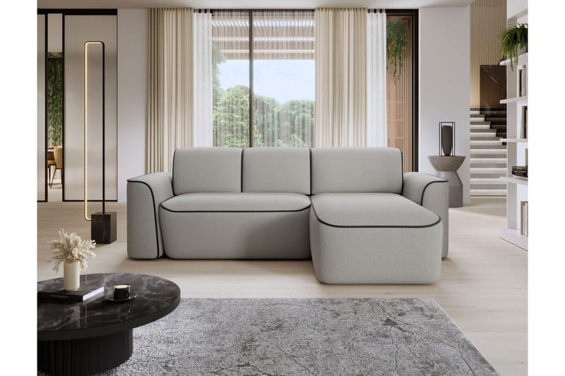 Ume 4-sits Soffa med Divan - Grå - Möbler - Soffa - Divansoffa & schäslongsoffa - 4 sits soffa med divan