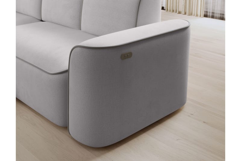 Ume 4-sits Soffa med Divan - Grå - Möbler - Soffa - Divansoffa & schäslongsoffa - 4 sits soffa med divan