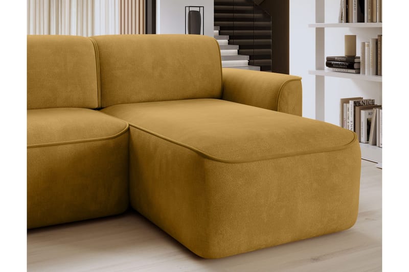 Ume 4-sits Soffa med Divan - Gul - Möbler - Soffa - Divansoffa & schäslongsoffa - 4 sits soffa med divan