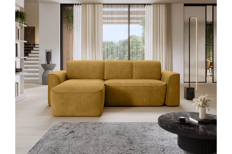 Ume 4-sits Soffa med Divan - Gul - Möbler - Soffa - Divansoffa & schäslongsoffa - 4 sits soffa med divan
