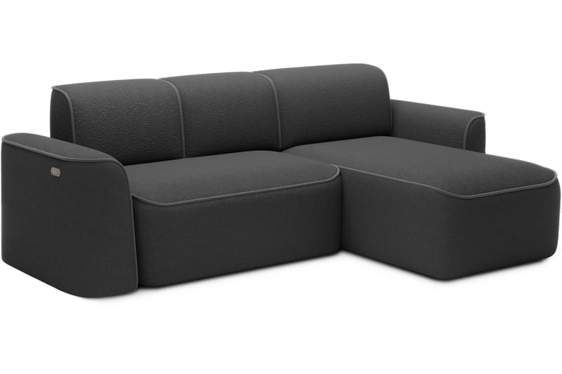 Ume 4-sits Soffa med Divan - Mörkgrå - Möbler - Soffa - Divansoffa & schäslongsoffa - 4 sits soffa med divan