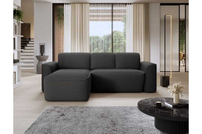 Ume 4-sits Soffa med Divan - Mörkgrå - Möbler - Soffa - Divansoffa & schäslongsoffa - 4 sits soffa med divan