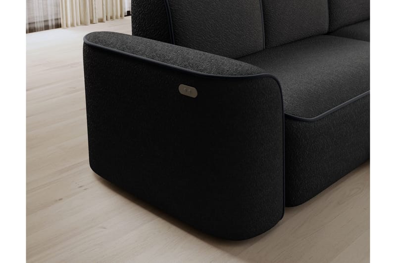 Ume 4-sits Soffa med Divan - Mörkgrå - Möbler - Soffa - Divansoffa & schäslongsoffa - 4 sits soffa med divan