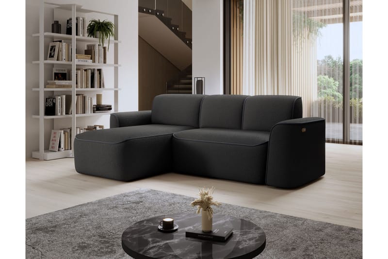 Ume 4-sits Soffa med Divan - Mörkgrå - Möbler - Soffa - Divansoffa & schäslongsoffa - 4 sits soffa med divan