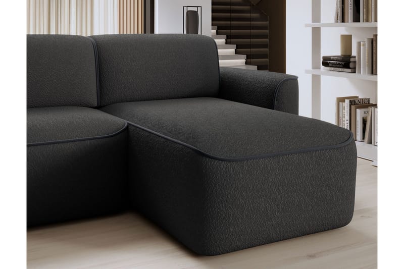 Ume 4-sits Soffa med Divan - Mörkgrå - Möbler - Soffa - Divansoffa & schäslongsoffa - 4 sits soffa med divan