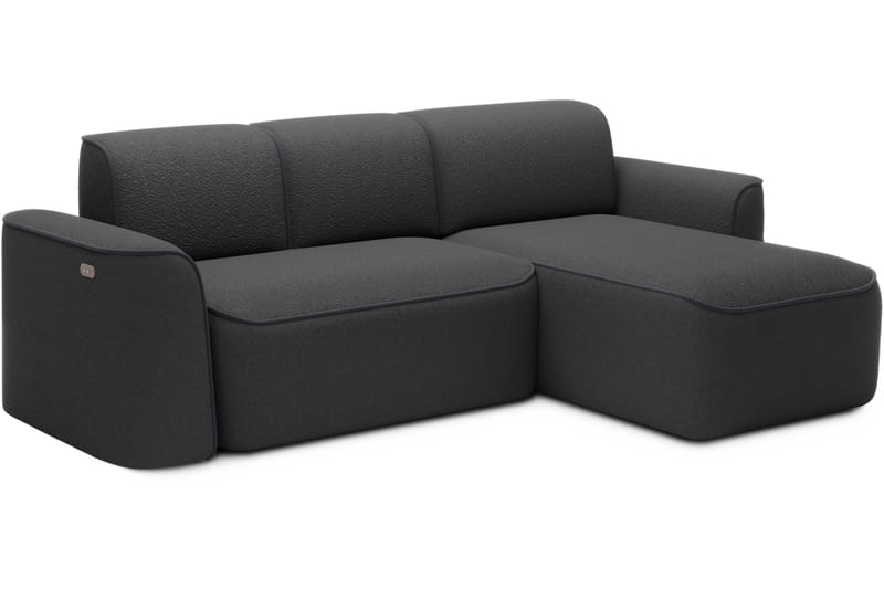 Ume 4-sits Soffa med Divan - Mörkgrå - Möbler - Soffa - Divansoffa & schäslongsoffa - 4 sits soffa med divan