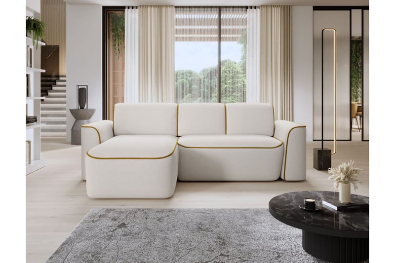 Ume 4-sits Soffa med Divan - Vit - Möbler - Soffa - Divansoffa & schäslongsoffa - 4 sits soffa med divan