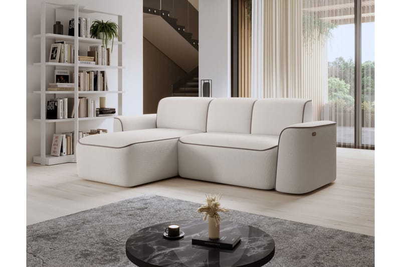 Ume 4-sits Soffa med Divan - Vit - Möbler - Soffa - Divansoffa & schäslongsoffa - 4 sits soffa med divan