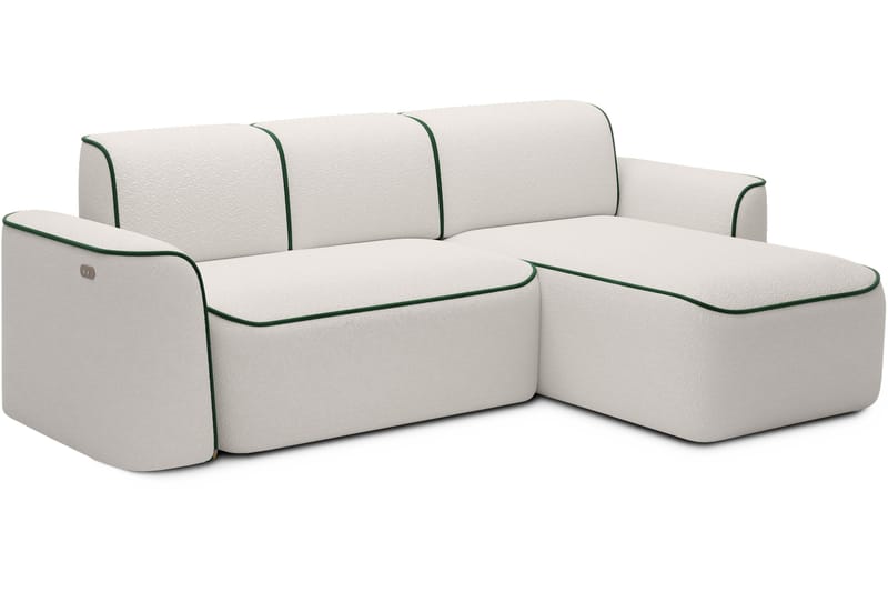 Ume 4-sits Soffa med Divan - Vit - Möbler - Soffa - Divansoffa & schäslongsoffa - 4 sits soffa med divan