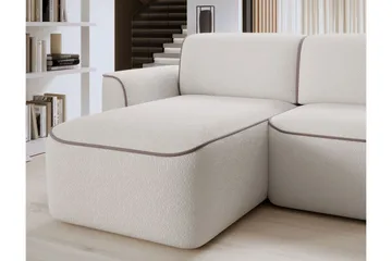 Ume 4-sits Soffa med Divan - Vit - Möbler - Soffa - Divansoffa & schäslongsoffa - 4 sits soffa med divan