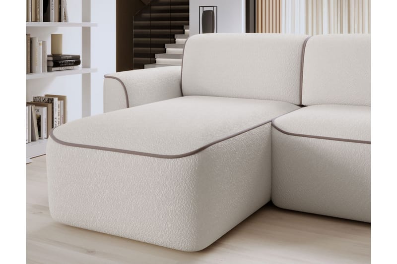 Ume 4-sits Soffa med Divan - Vit - Möbler - Soffa - Divansoffa & schäslongsoffa - 4 sits soffa med divan