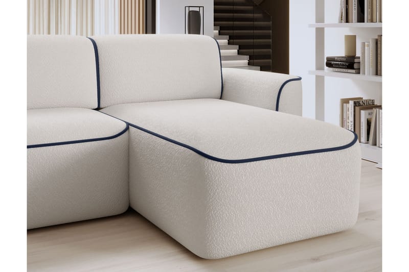 Ume 4-sits Soffa med Divan - Vit - Möbler - Soffa - Divansoffa & schäslongsoffa - 4 sits soffa med divan