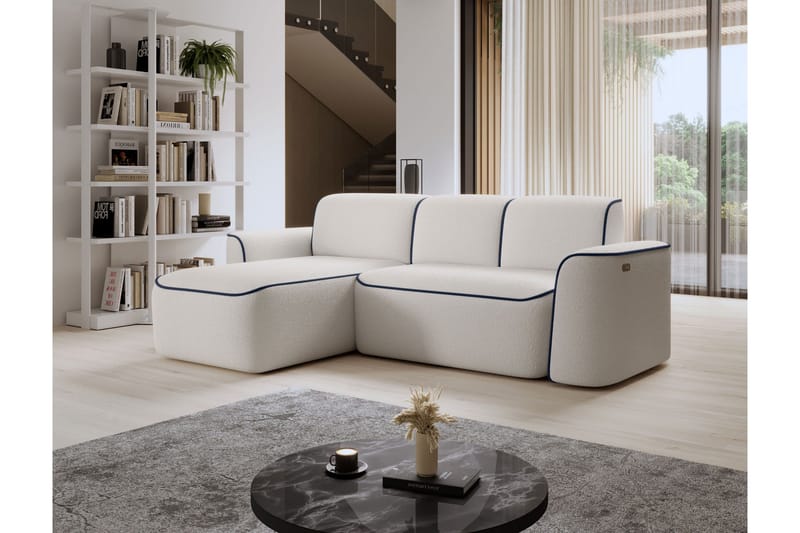 Ume 4-sits Soffa med Divan - Vit - Möbler - Soffa - Divansoffa & schäslongsoffa - 4 sits soffa med divan