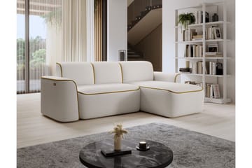 Ume 4-sits Soffa med Divan - Vit - Möbler - Soffa - Divansoffa & schäslongsoffa - 4 sits soffa med divan