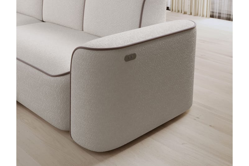Ume 4-sits Soffa med Divan - Vit - Möbler - Soffa - Divansoffa & schäslongsoffa - 4 sits soffa med divan
