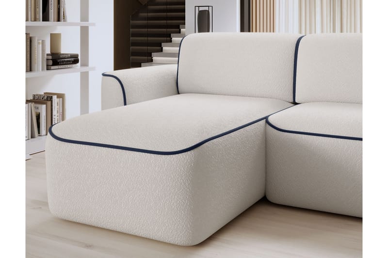 Ume 4-sits Soffa med Divan - Vit - Möbler - Soffa - Divansoffa & schäslongsoffa - 4 sits soffa med divan
