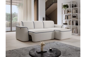 Ume 4-sits Soffa med Divan - Vit - Möbler - Soffa - Divansoffa & schäslongsoffa - 4 sits soffa med divan