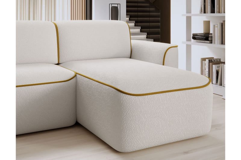 Ume 4-sits Soffa med Divan - Vit - Möbler - Soffa - Divansoffa & schäslongsoffa - 4 sits soffa med divan