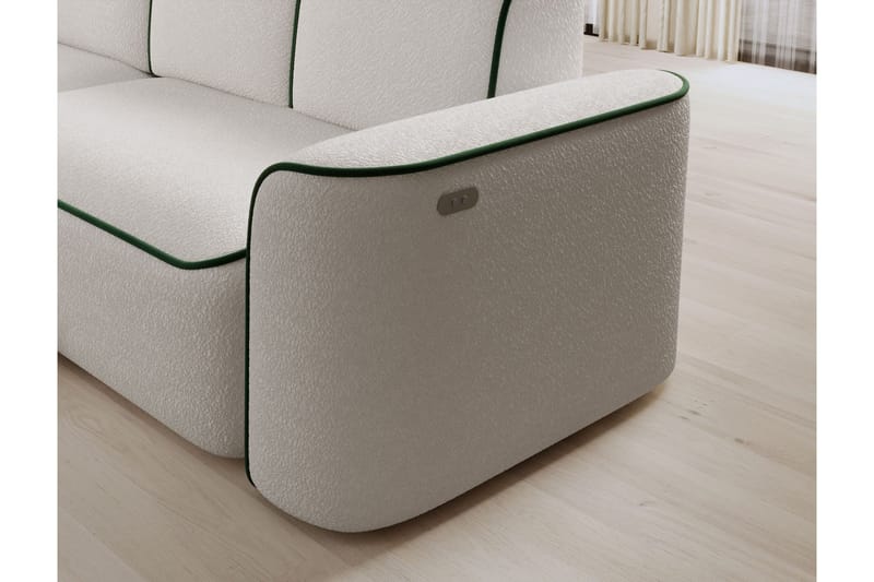 Ume 4-sits Soffa med Divan - Vit - Möbler - Soffa - Divansoffa & schäslongsoffa - 4 sits soffa med divan