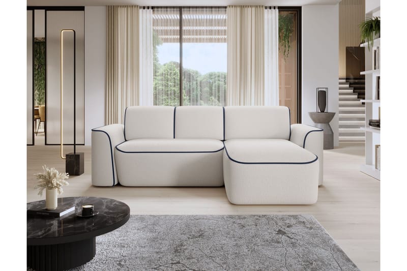 Ume 4-sits Soffa med Divan - Vit - Möbler - Soffa - Divansoffa & schäslongsoffa - 4 sits soffa med divan