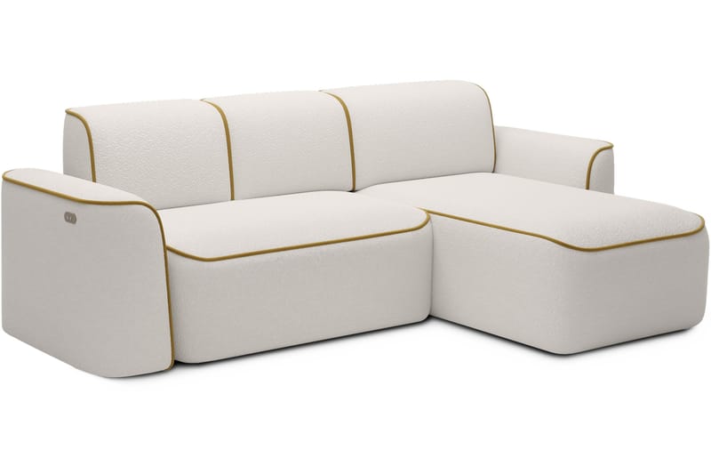 Ume 4-sits Soffa med Divan - Vit - Möbler - Soffa - Divansoffa & schäslongsoffa - 4 sits soffa med divan