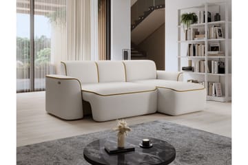Ume 4-sits Soffa med Divan - Vit - Möbler - Soffa - Divansoffa & schäslongsoffa - 4 sits soffa med divan