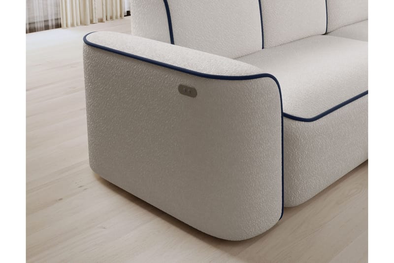 Ume 4-sits Soffa med Divan - Vit - Möbler - Soffa - Divansoffa & schäslongsoffa - 4 sits soffa med divan