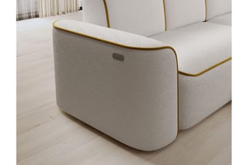 Ume 4-sits Soffa med Divan - Vit - Möbler - Soffa - Divansoffa & schäslongsoffa - 4 sits soffa med divan